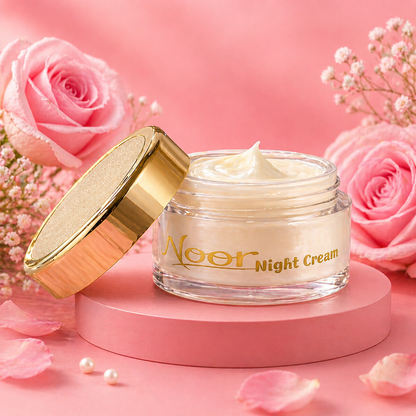 NOOR Beauty Combo – Night Cream + Rose Soap | Complete Skin Glow Care (Special Offer ₹1499)
